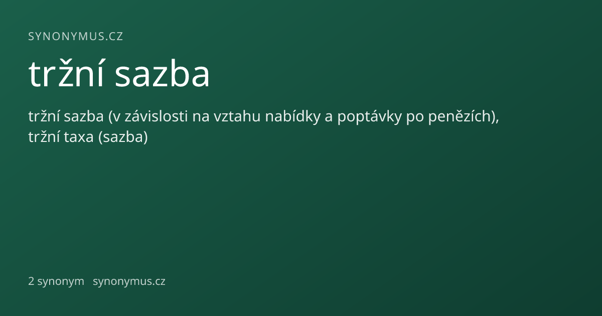 Náhled odkazu: tržní sazba
