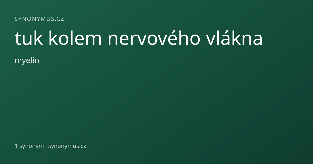 Náhled odkazu: tuk kolem nervového vlákna