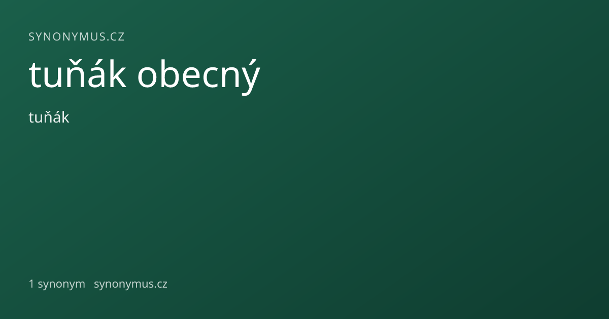 Náhled odkazu: tuňák obecný