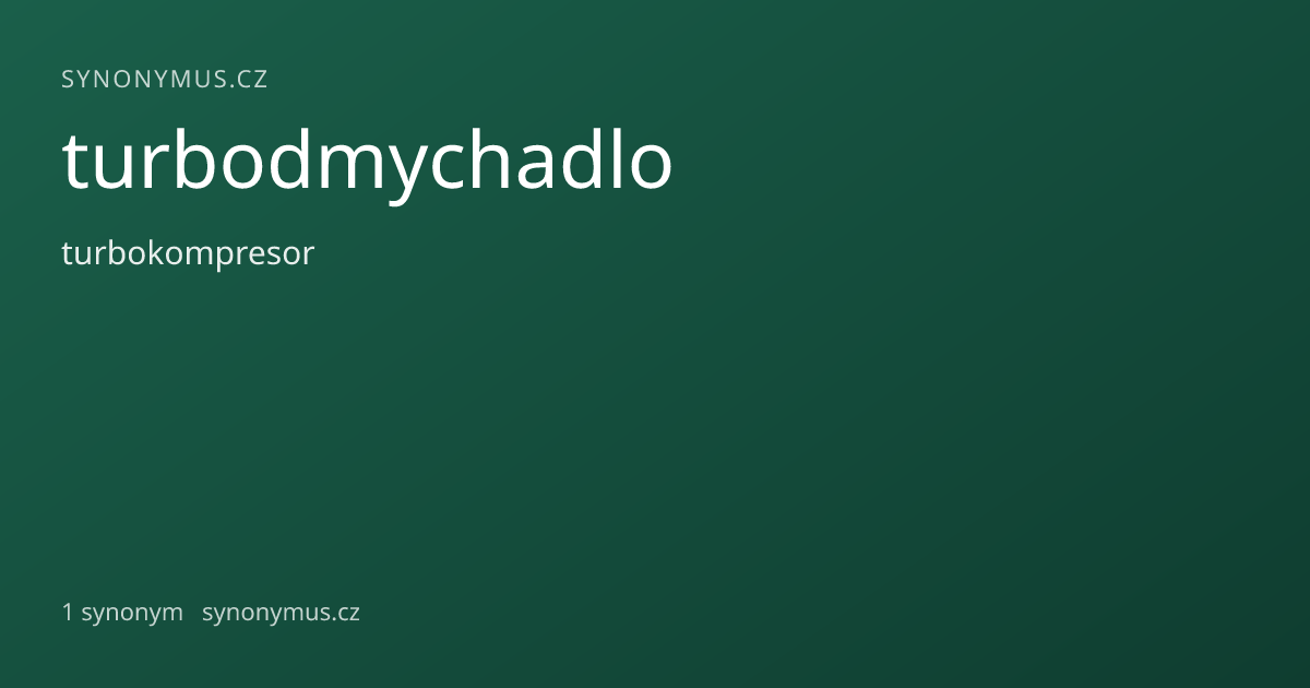 Náhled odkazu: turbodmychadlo