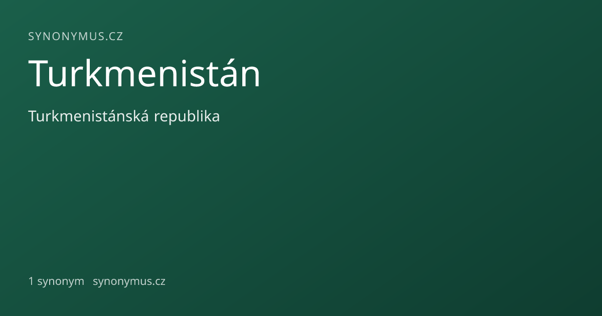 Náhled odkazu: Turkmenistán