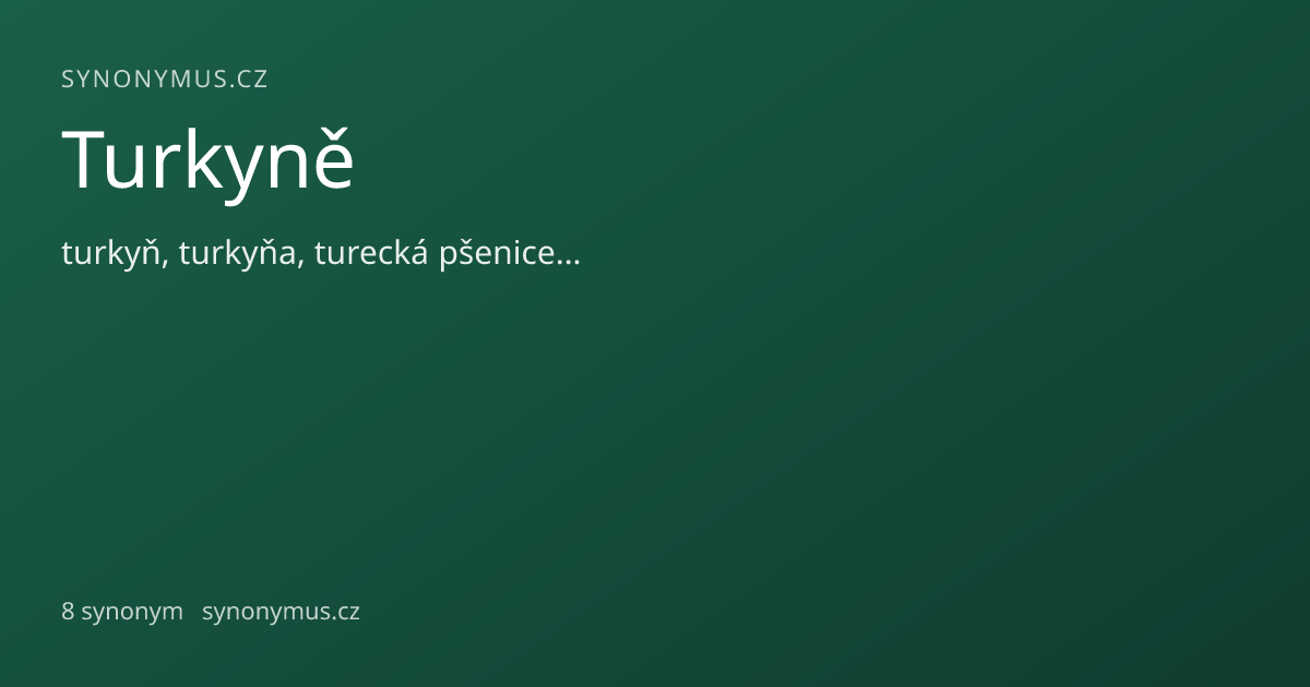 Náhled odkazu: Turkyně