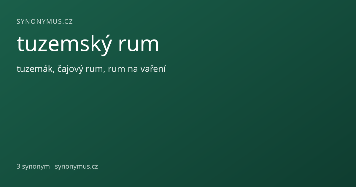 Náhled odkazu: tuzemský rum