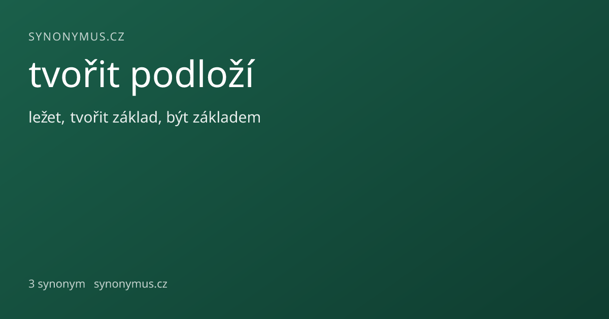 Náhled odkazu: tvořit podloží