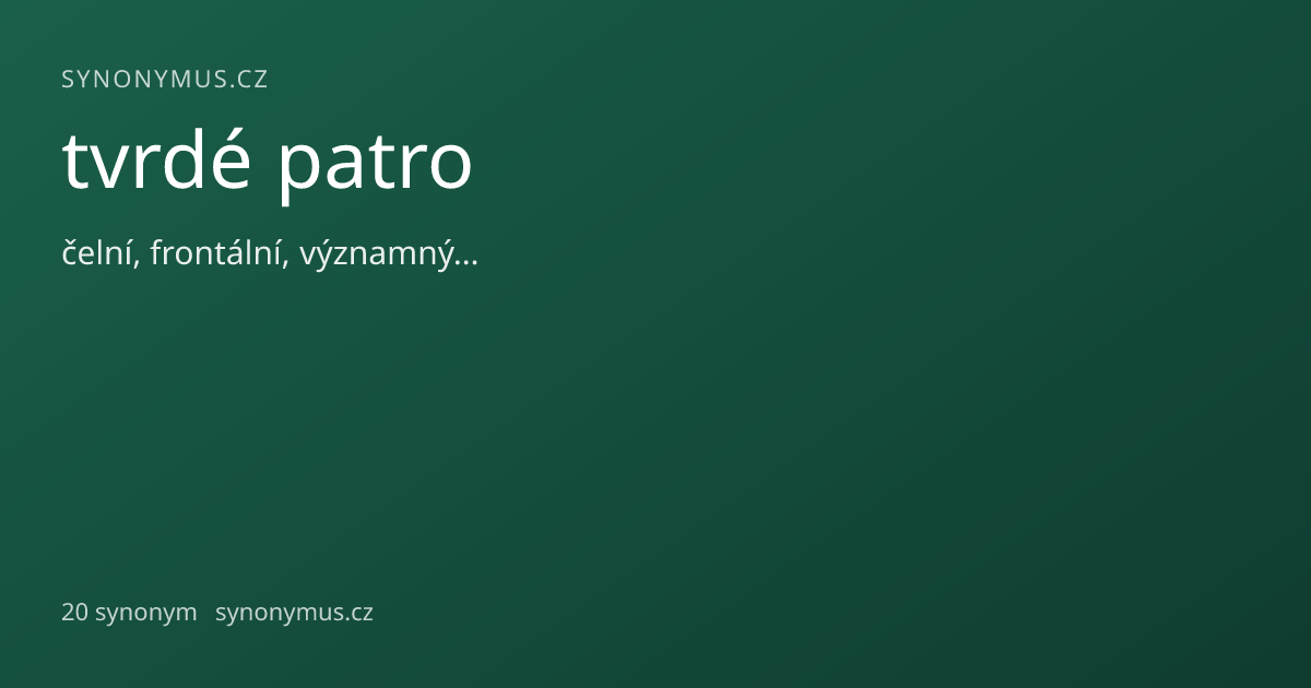 Náhled odkazu: tvrdé patro