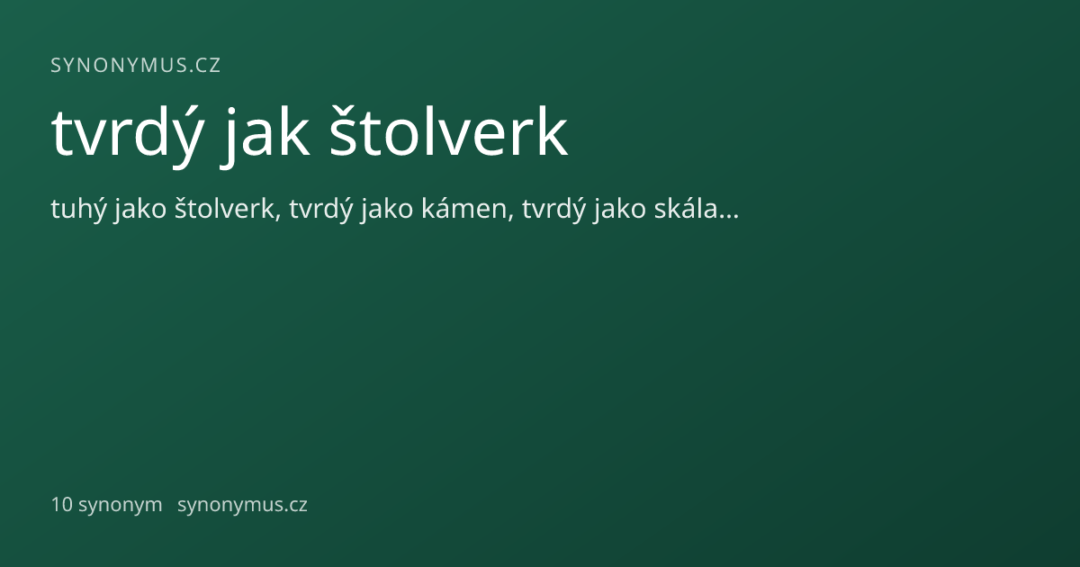 Náhled odkazu: tvrdý jak štolverk