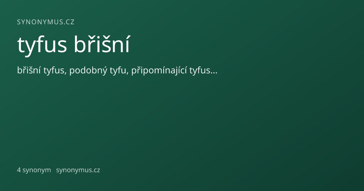 Náhled odkazu: tyfus břišní