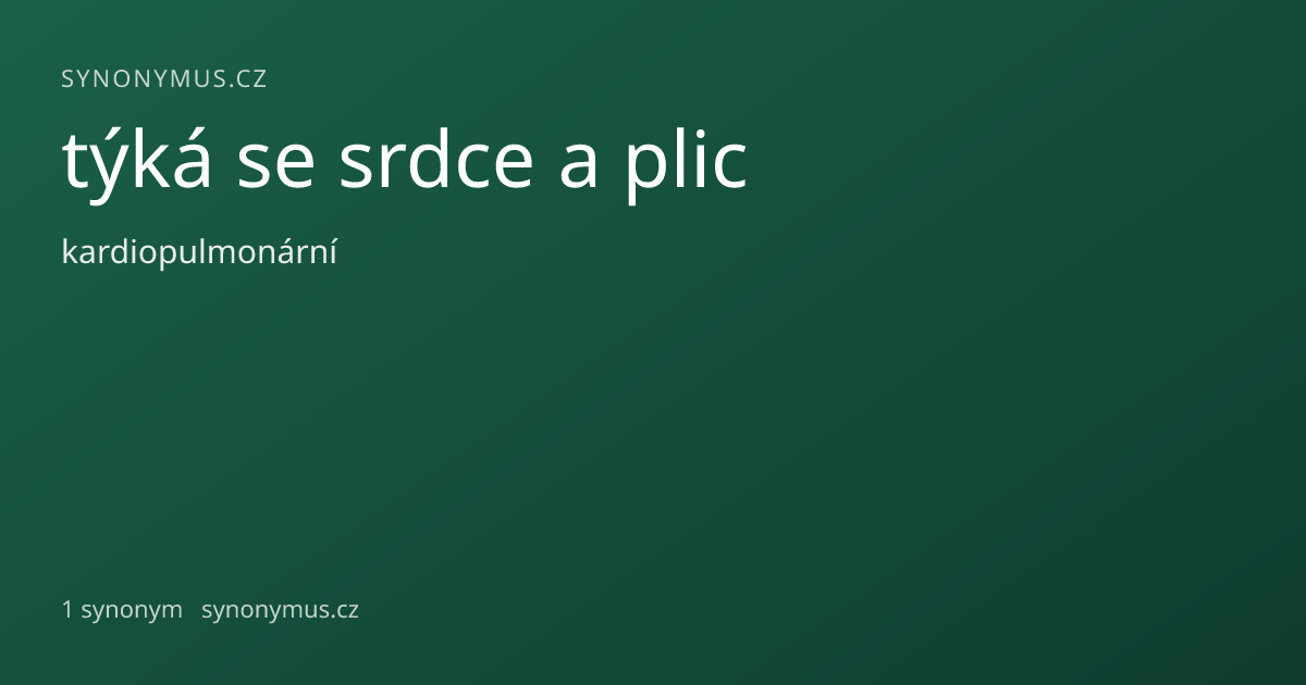 Náhled odkazu: týká se srdce a plic
