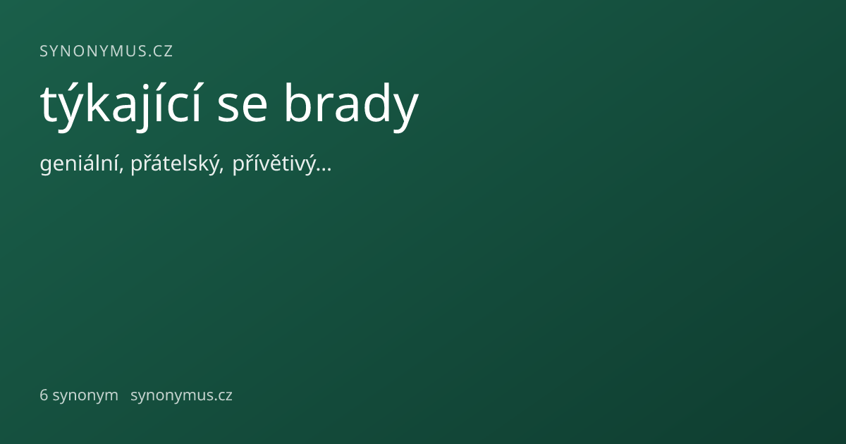 Náhled odkazu: týkající se brady