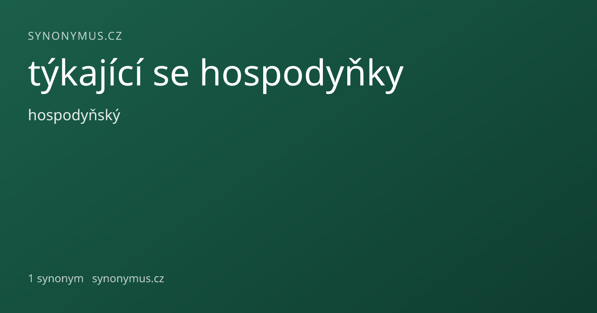 Náhled odkazu: týkající se hospodyňky