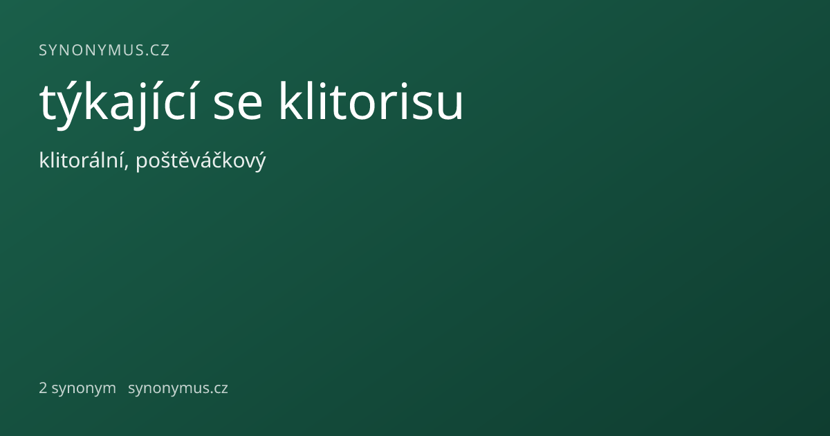 Náhled odkazu: týkající se klitorisu