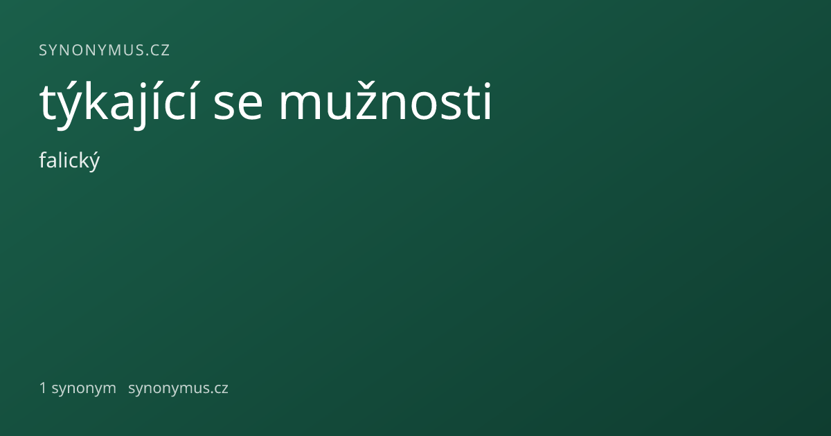 Náhled odkazu: týkající se mužnosti