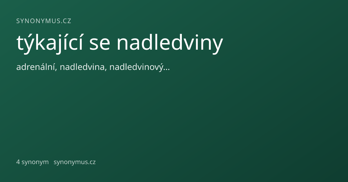 Náhled odkazu: týkající se nadledviny