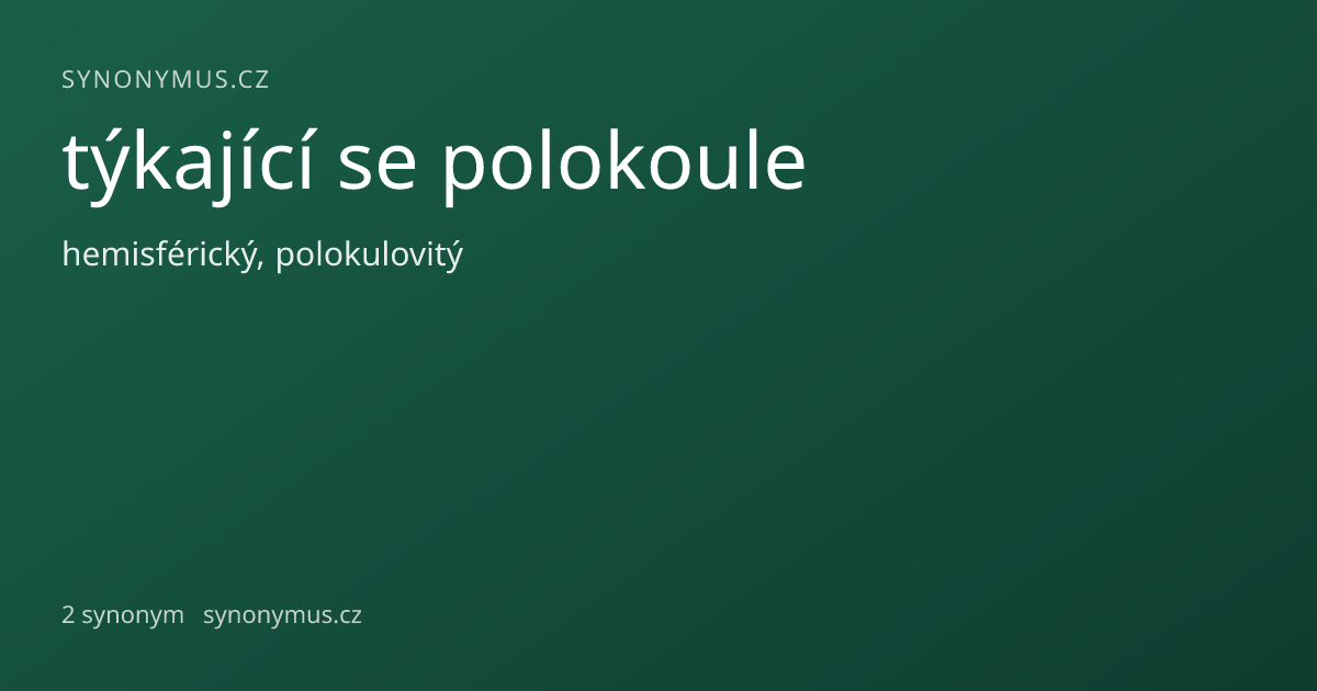 Náhled odkazu: týkající se polokoule