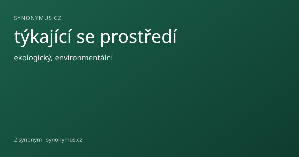 Náhled odkazu: týkající se prostředí