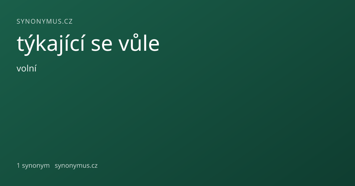 Náhled odkazu: týkající se vůle