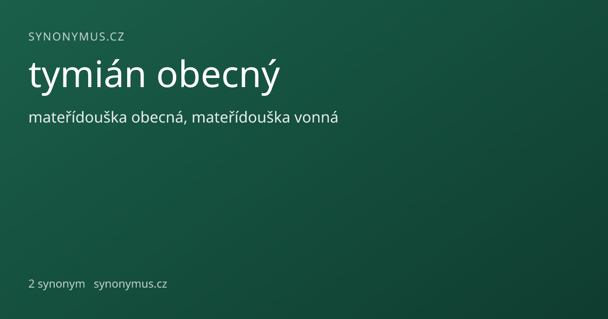 Náhled odkazu: tymián obecný