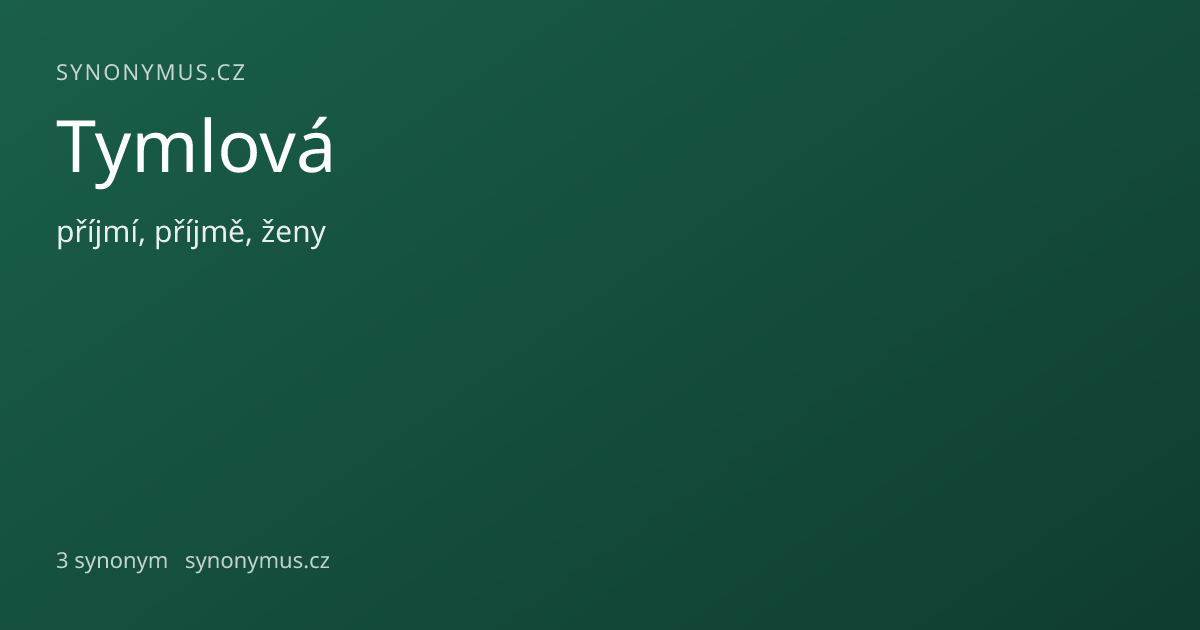 Náhled odkazu: Tymlová