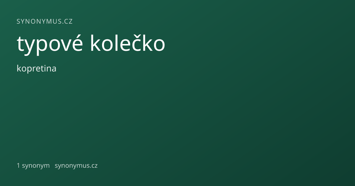 Náhled odkazu: typové kolečko