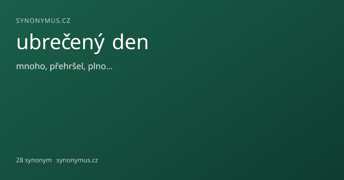 Náhled odkazu: ubrečený den