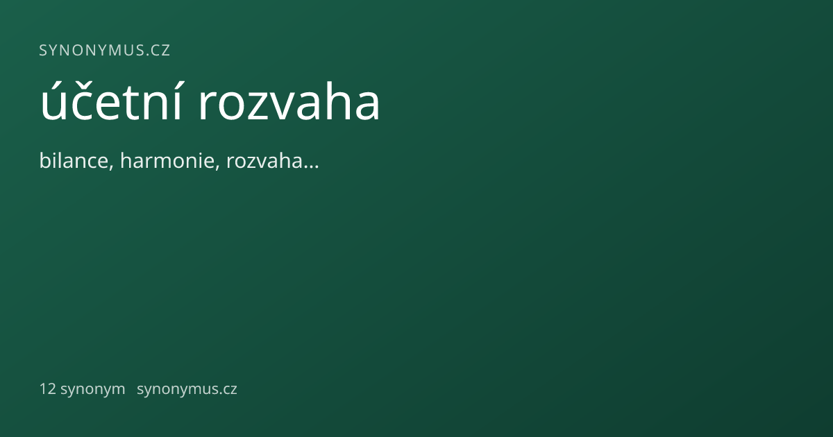 Náhled odkazu: účetní rozvaha