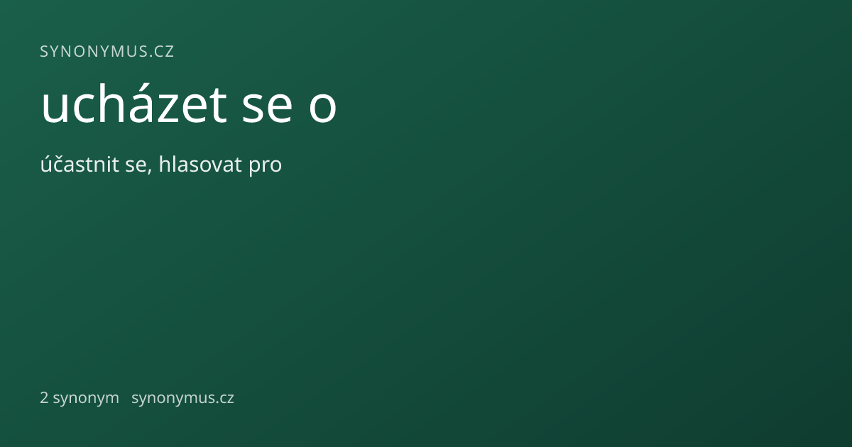 Náhled odkazu: ucházet se o