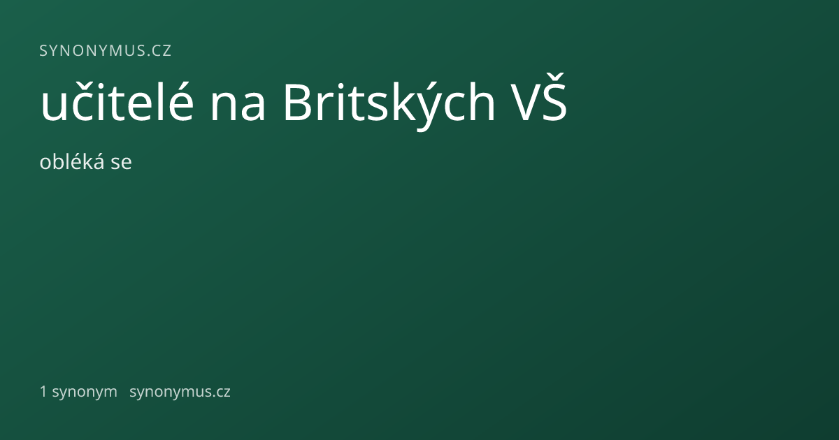 Náhled odkazu: učitelé na Britských VŠ