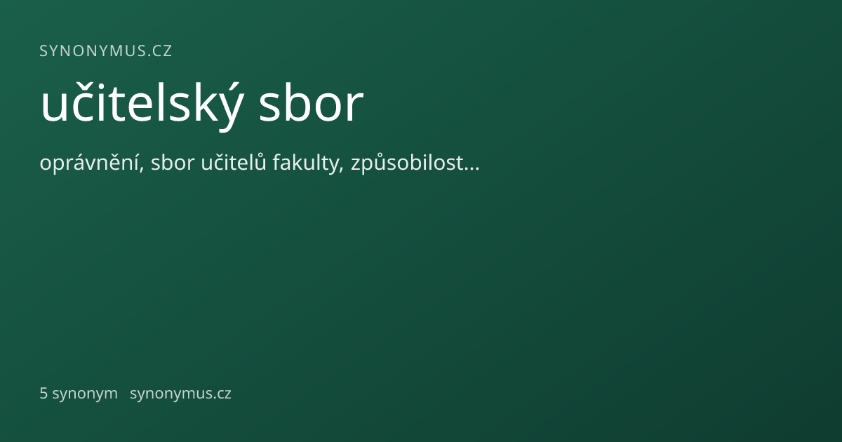 Náhled odkazu: učitelský sbor