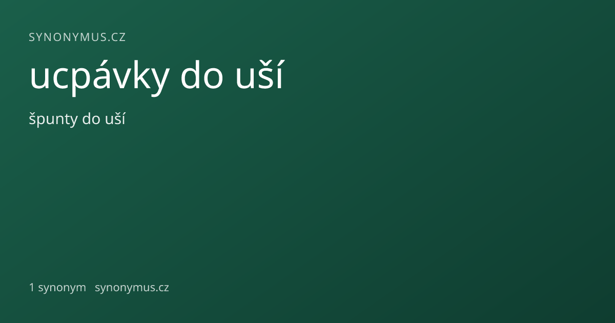 Náhled odkazu: ucpávky do uší