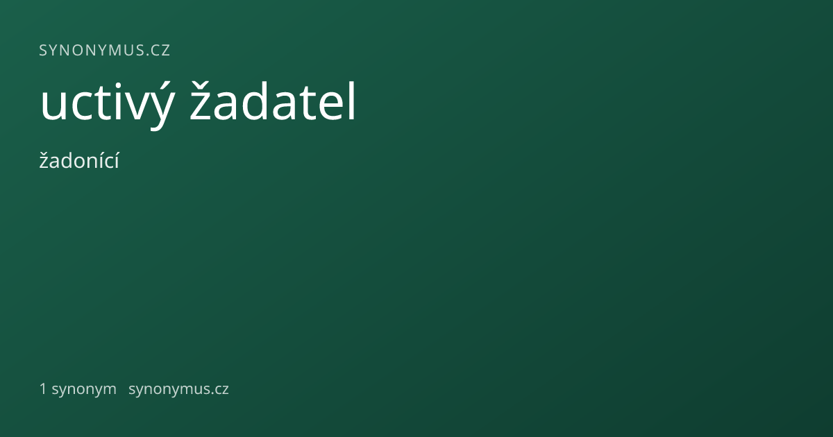 Náhled odkazu: uctivý žadatel