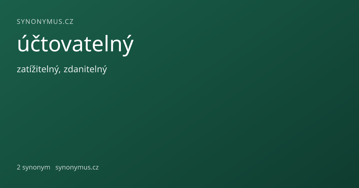 Náhled odkazu: účtovatelný