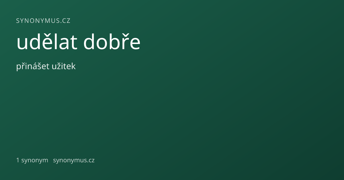 Náhled odkazu: udělat dobře