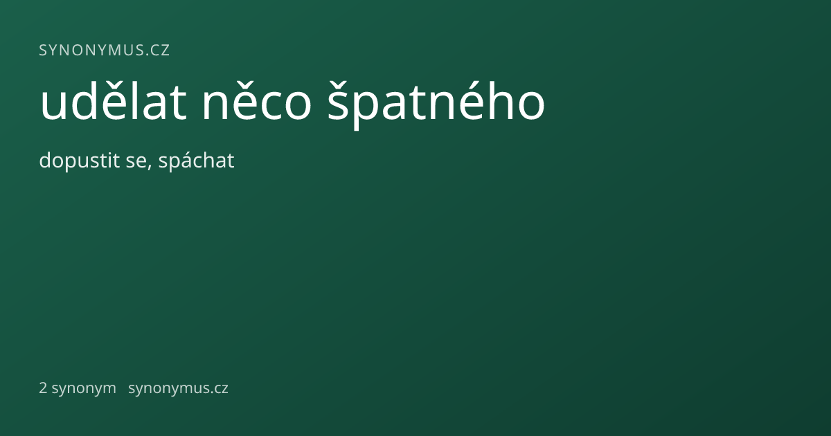 Náhled odkazu: udělat něco špatného