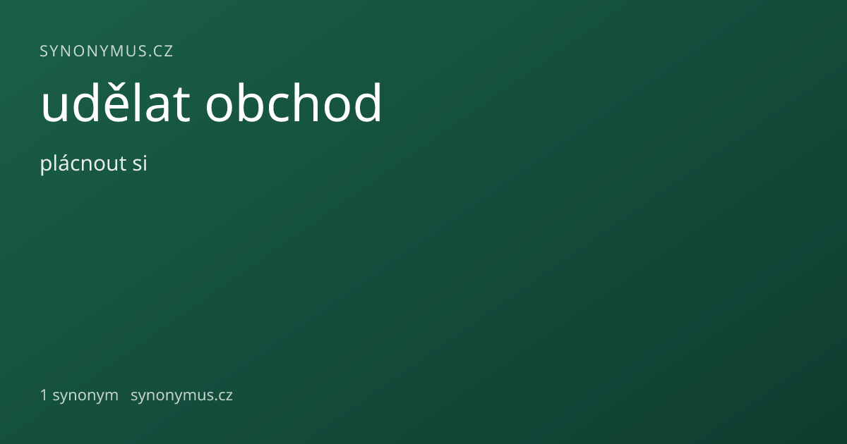 Náhled odkazu: udělat obchod