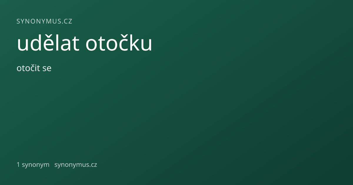 Náhled odkazu: udělat otočku