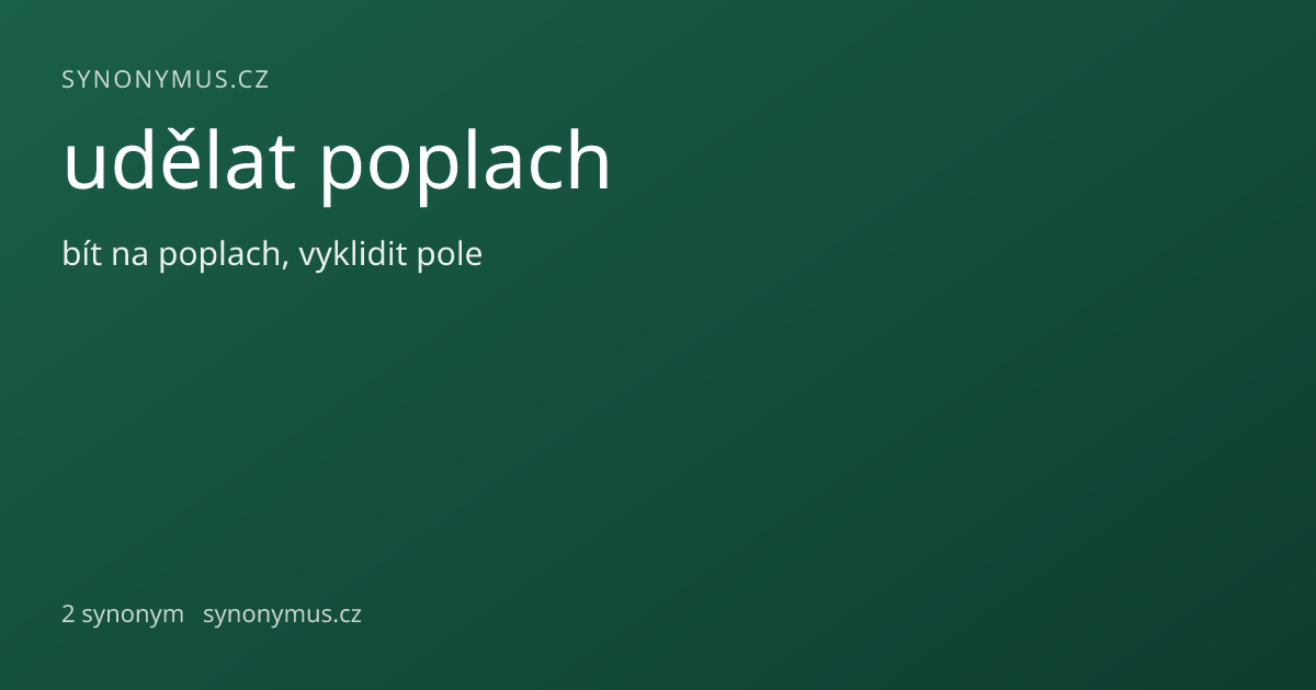 Náhled odkazu: udělat poplach