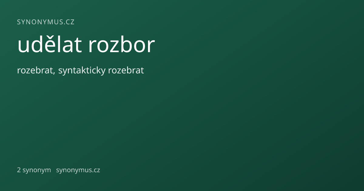 Náhled odkazu: udělat rozbor