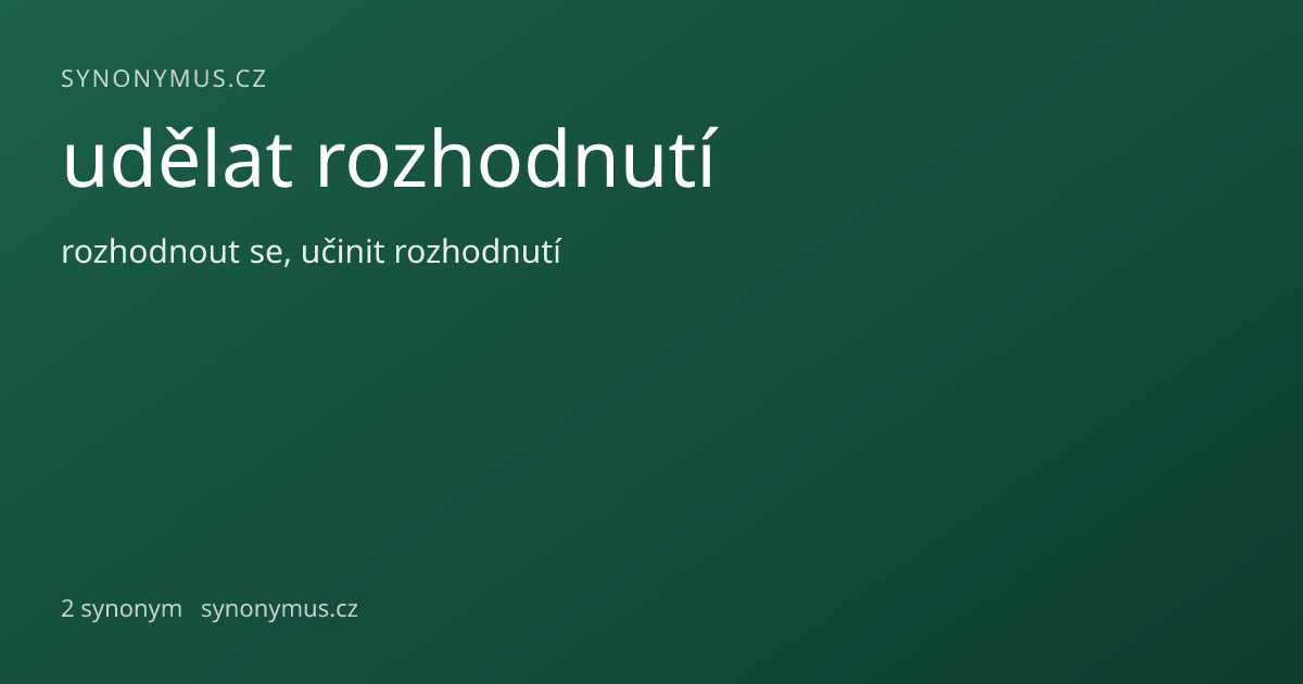 Náhled odkazu: udělat rozhodnutí