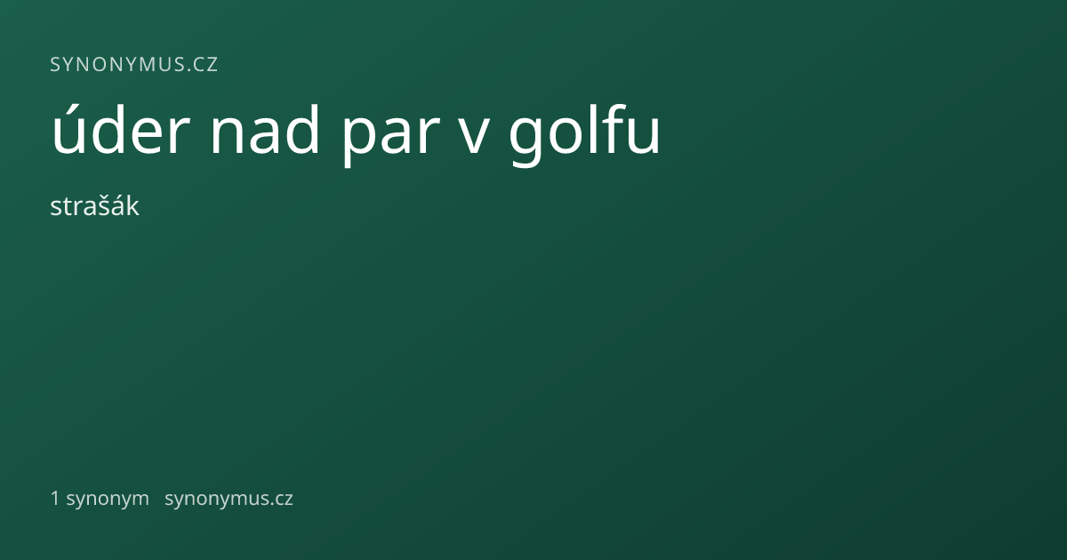 Náhled odkazu: úder nad par v golfu