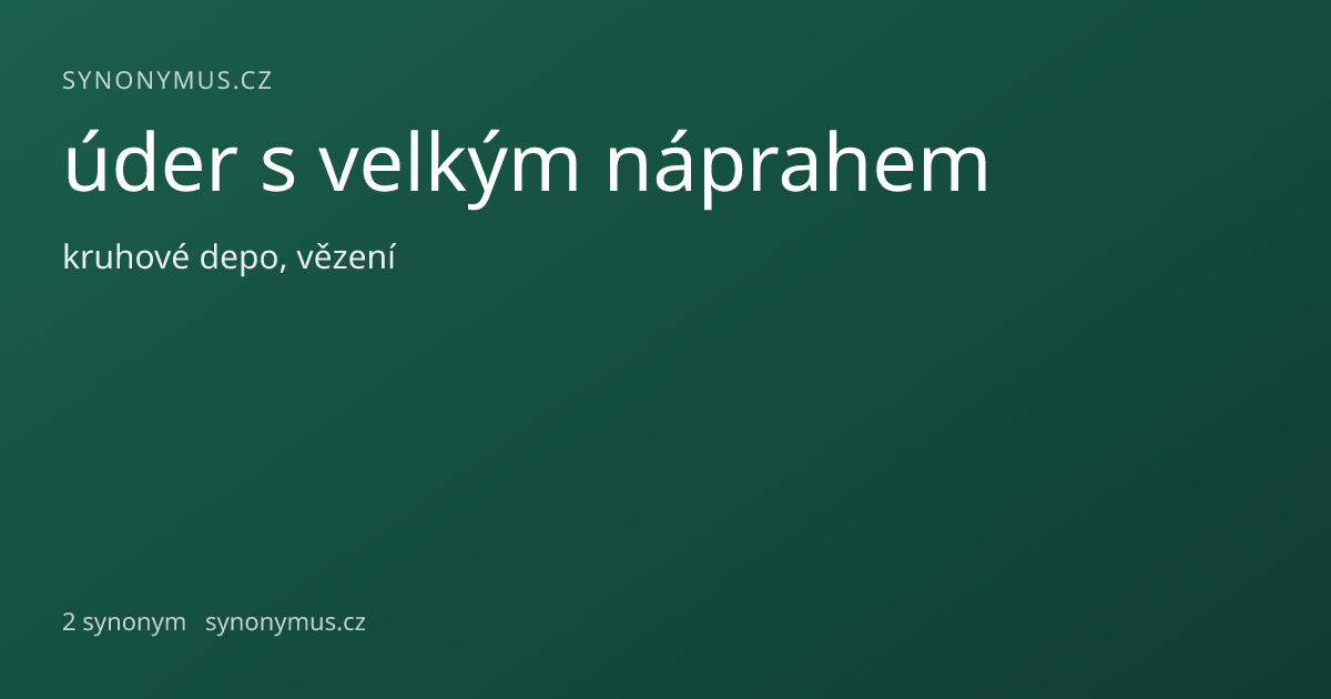 Náhled odkazu: úder s velkým náprahem