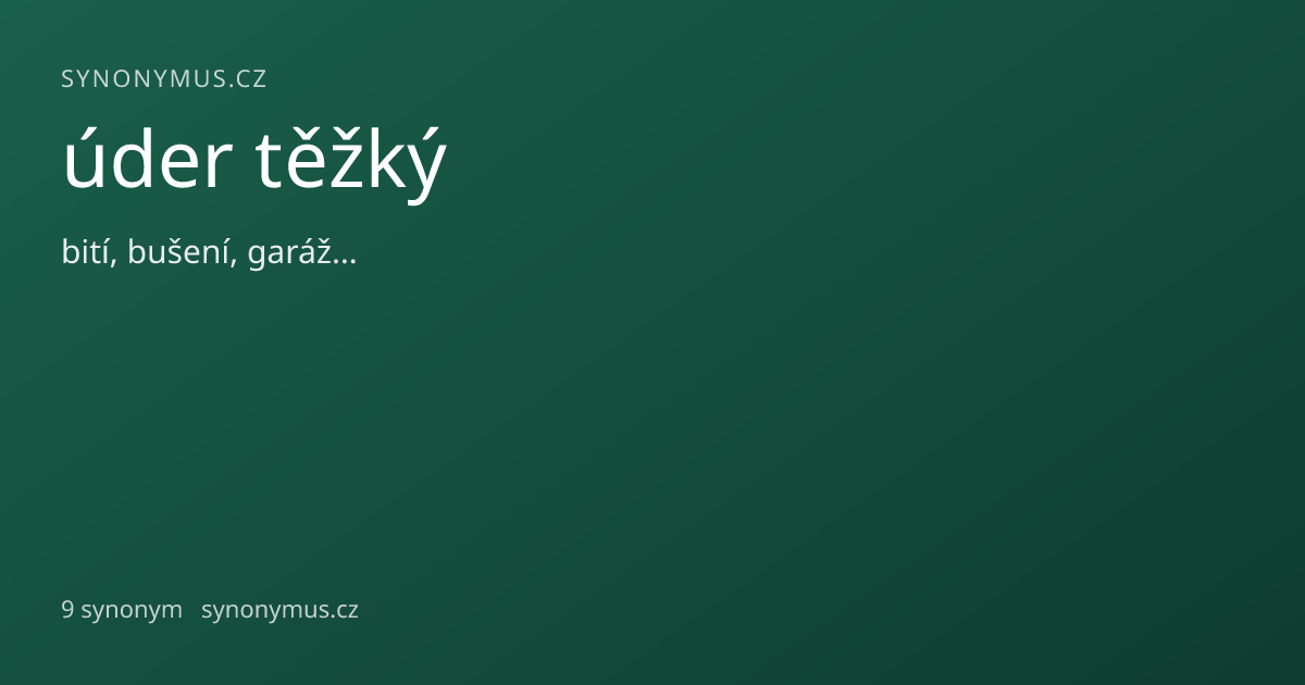 Náhled odkazu: úder těžký