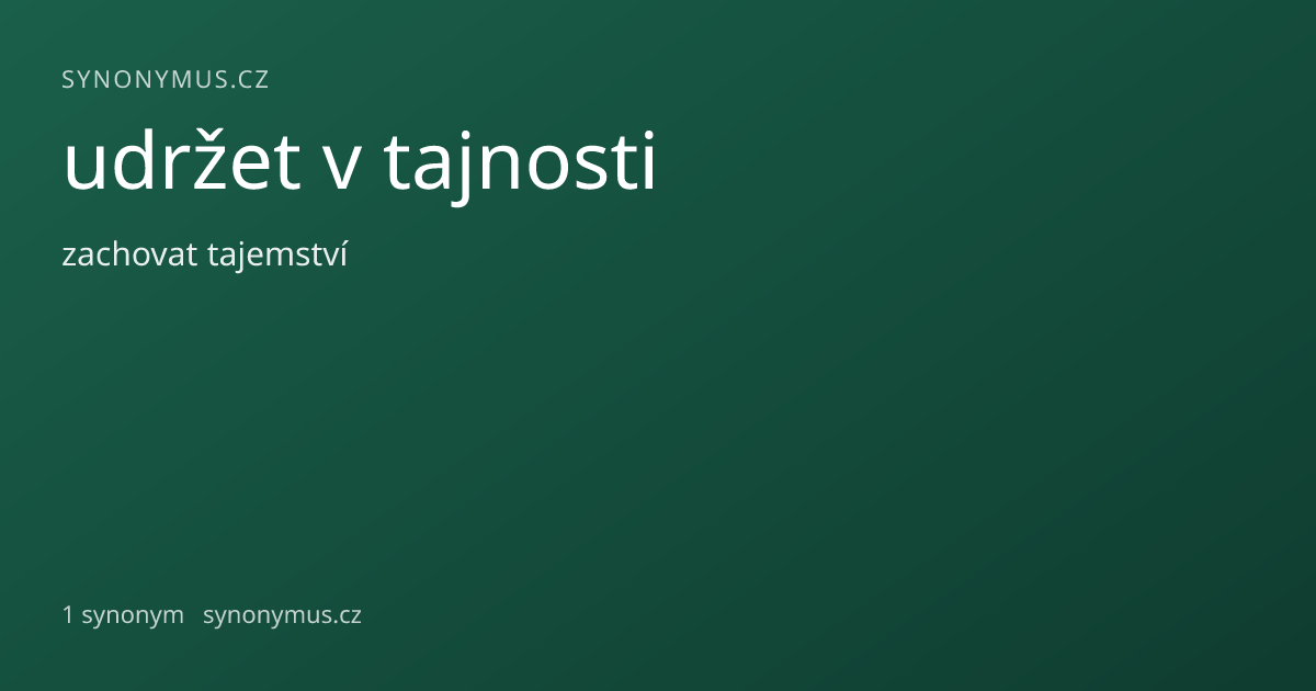 Náhled odkazu: udržet v tajnosti