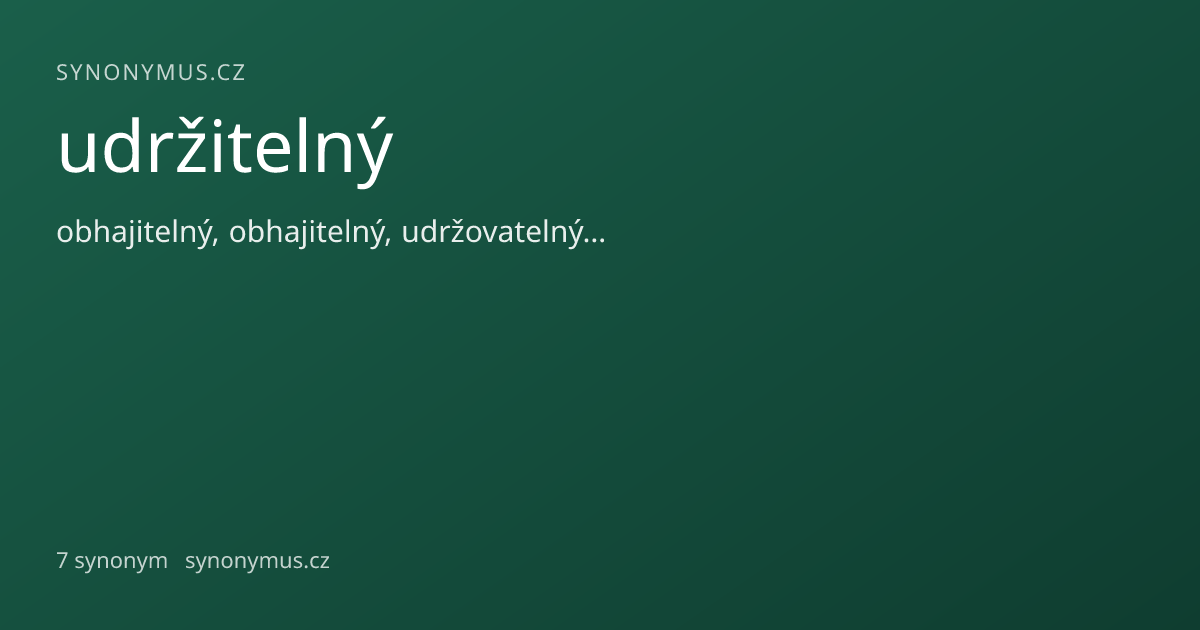 Náhled odkazu: udržitelný