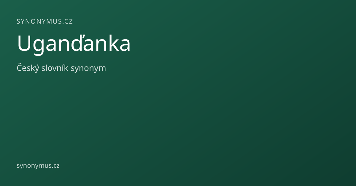 Náhled odkazu: Uganďanka