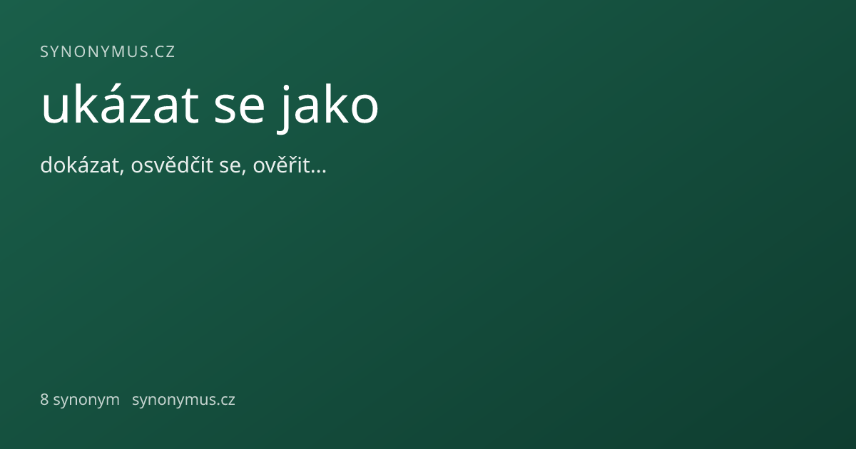 Náhled odkazu: ukázat se jako