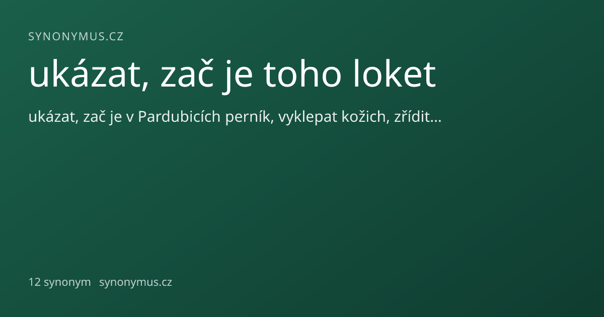 Náhled odkazu: ukázat, zač je toho loket