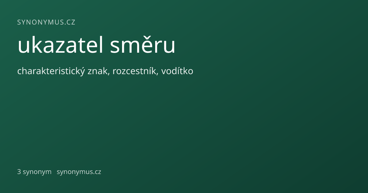 Náhled odkazu: ukazatel směru