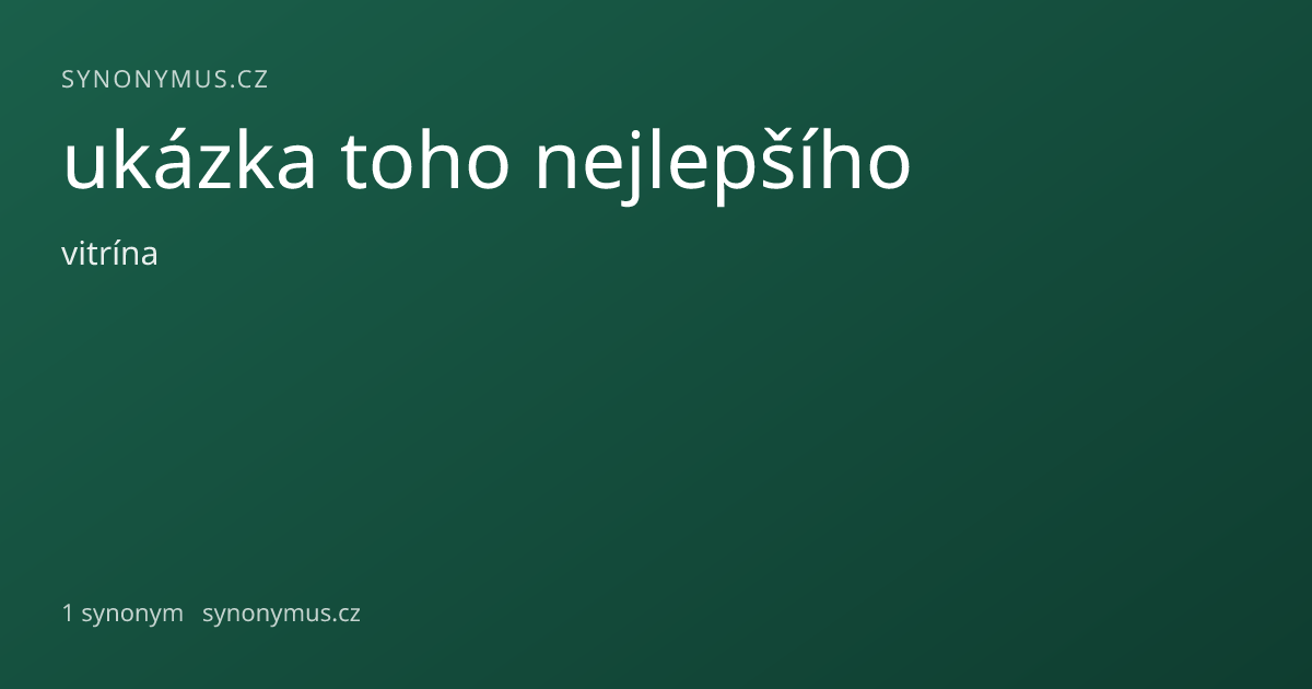Náhled odkazu: ukázka toho nejlepšího