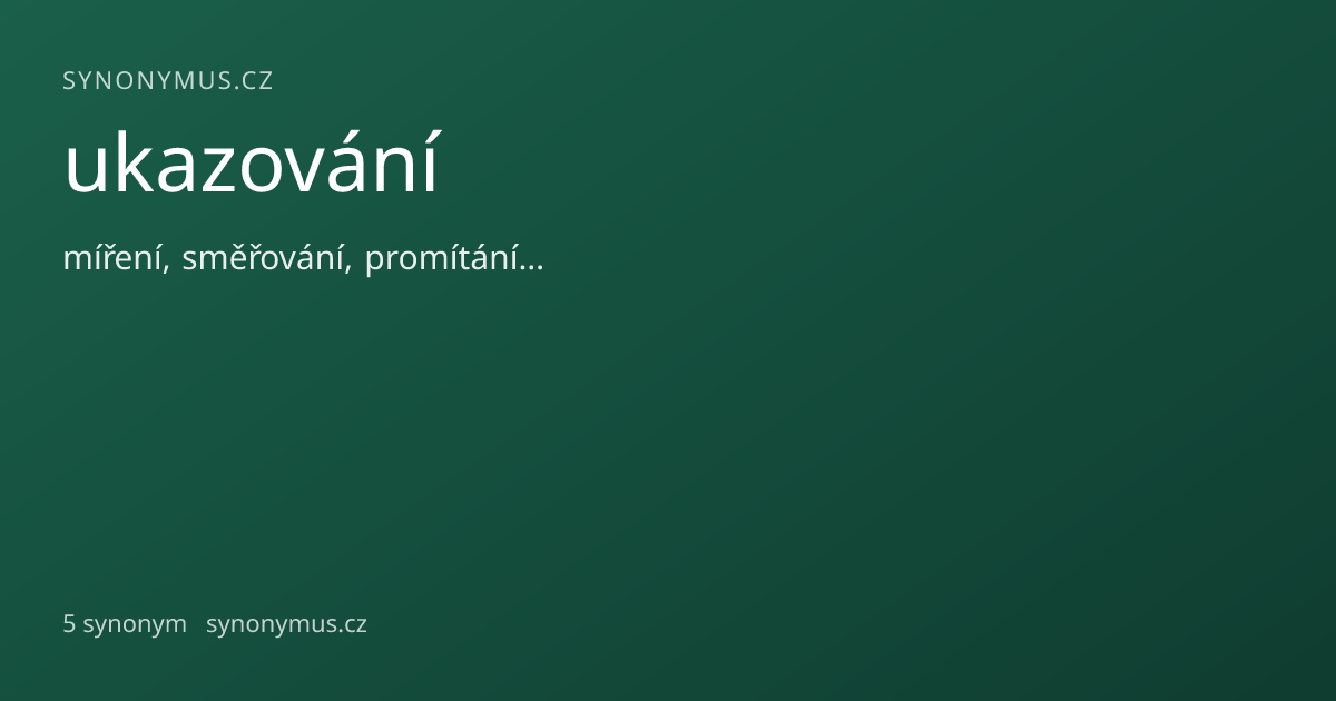 Náhled odkazu: ukazování