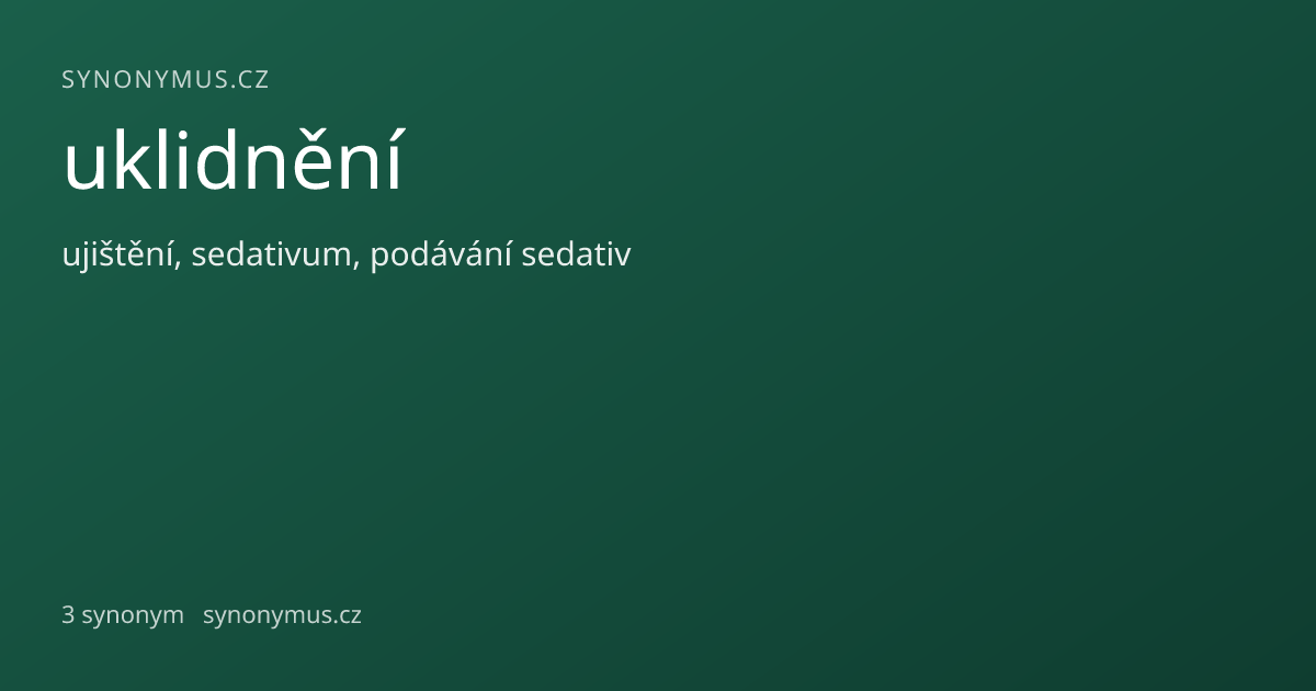 Náhled odkazu: uklidnění